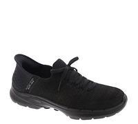 Skechers Women's Hands Free Slip-ins Go Walk 6-Lovely Day Sneaker, Black/Black, 5 UK