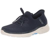 Skechers Women's Hands Free Slip-ins Go Walk 6-Lovely Day Sneaker, Navy/Blue, 2 UK