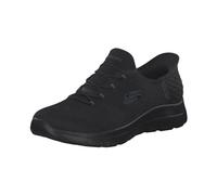 Skechers Women's Hands Free Slip-ins Summits Girls Night Sneaker, Black, 2 UK
