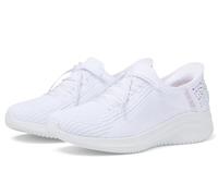 Skechers Women's Hands Free Slip-ins Ultra Flex 3.0 Shining Glitz Sneaker, White, 10