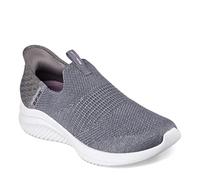 Skechers Women's Hands Free Slip Ins Ultra Flex 3.0 Smooth Step Sneaker, Gray, 3 UK