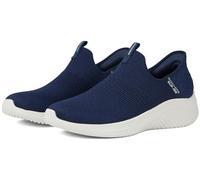 Skechers Women's Hands Free Slip Ins Ultra Flex 3.0 Smooth Step Sneaker, Navy, 4 UK