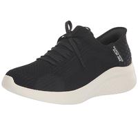 Skechers Women's Hands Free Ultra Flex 3.0 Brilliant Path Sneaker, Black White, 5.5 UK