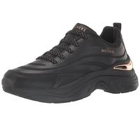 Skechers Women's Hazel Step N Flow Sneaker, Black Hot Melt/Mesh, 7 UK