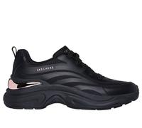 Skechers Women's Hazel - Step N Flow Sneaker in Black, Size 2 | Synthetic/Textile