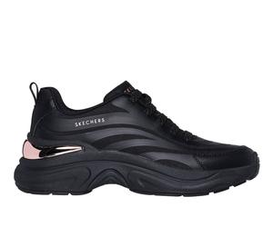 Skechers Women's Hazel - Step N Flow Sneaker in Black, Size 6 | Synthetic/Textile