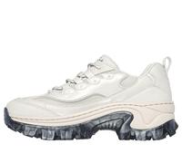 Skechers Doja Cat Patent Leather & Mesh Lace Low-Top Trainers Womens - White 8