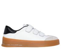 Skechers Women's Hiland - Perfect Trio Sneaker in White/Black, Size 8 | Synthetic/Leather/Metal, Vegan