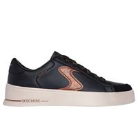 Skechers Women's Hiland - Quite Chic Sneaker in Black/Brown, Size 3 | Synthetic/Leather
