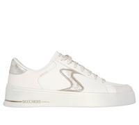 Skechers Women's Hiland - Quite Chic Sneaker in Natural/Gold, Size 3 | Synthetic/Leather