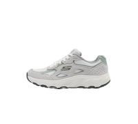 Skechers Women's Hillcrest 2.0 Trekking Low Cut Shoes, Off White Suede/Textile/Green Synthetic, 5 UK