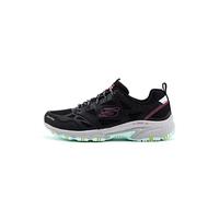 Skechers Women's Hillcrest Pure Escapade Walking Shoe, Black Leather/Mesh/Multi Trim, 6.5 UK