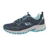 Skechers Women's Hillcrest Pure Escapade Walking Shoe, Navy Leather/Mesh/Turquoise Trim, 5 UK