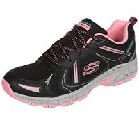 Skechers Women's Hillcrest VAST Adventure Sneaker, Black Leather/Mesh/Hot Pink Trim, 5 UK