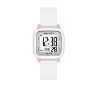 Skechers Women's Holmby Digital White Silicone Watch (Model: SR6299), White