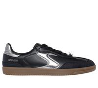 Skechers Women's Hotshot - Cool Glow Sneaker in Black/Silver, Size 5.5 | Synthetic/Leather