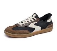 Skechers Women's Sneakers Hotshot Everyday Ease – Black Nylon/Brown Leather Trim – UK 5