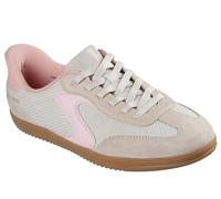 Skechers Women's Hotshot Everyday Ease Sneaker, Natural Nylon/Leather/Pink Trim, 4.5 UK