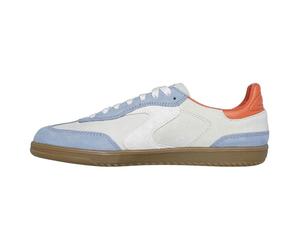 Skechers Women's Hotshot for The Win Sneaker, Light Blue Leather/Multi Trim, 2.5 UK