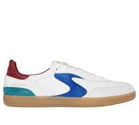 Skechers Women's Hotshot for The Win Sneaker, Light Gray Leather/Multi Trim, 5 UK