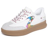 Skechers Women's Hotshot Hi Britto Landscape Hands Free Slip-insSneaker | Hands free slip ins heel pillow landscape print and air cooled memory foam comfort insole