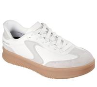 Skechers Women's Hotshot Hi Lifted Luxe Sneaker, Off White Duraleather/Leather/Trim, 7 UK