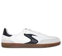 Skechers Women's Hotshot - Kickoff Sneaker in White/Black, Size 5.5 | Synthetic/Leather