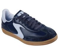 Skechers Women's Hotshot - Kickoff Sneaker in Navy Blue/Light Blue, Size 8 | Synthetic/Leather