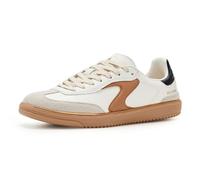 Skechers Women's Hotshot Living Luxe Trainer, Natural Duraleather/Leather/Brown Trim, 5.5 UK