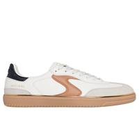 Skechers Women's Hotshot - Living Luxe Sneaker in Natural/Brown, Size 4 | Synthetic/Leather