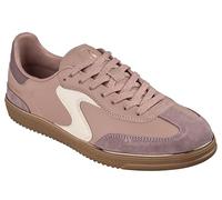 Skechers Women's Hotshot - Living LuxeSneaker | Duraleather and suede upper with lace-up sneaker, air-cooled memory foam insole