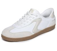 Skechers Women's Hotshot Perfect Choice Slip-On Sneakers, White Duraleather/Natural Leather/Trim, 4 UK