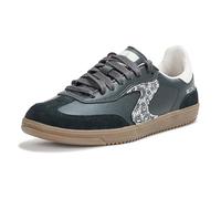 Skechers Women's Hotshot Shimmering Spots Sneaker, Black Duralteather/Leather/White Trim, 2.5 UK