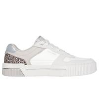 Skechers Women's Jade - Lustrous Luxury Sneaker in White, Size 2.5 | Synthetic/Leather/Metal