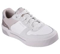 Skechers Women's Jade - Lustrous Luxury Sneaker in White, Size 4.5 | Synthetic/Leather/Metal
