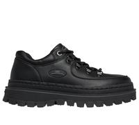 Skechers Women's Jammers - Chic Armor Shoes in Black, Size 3 | Leather/Synthetic/Metal