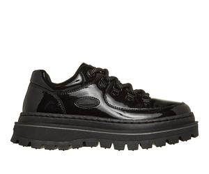 Skechers Women's Jammers - Cool Block Sneaker in Black Patent, Size 3.5 | Synthetic/Metal