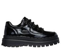 Skechers Women's Jammers - Cool Block Sneaker in Black Patent, Size 8 | Synthetic/Metal