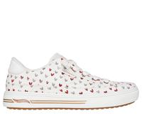 Skechers Women's JGoldcrown: Arch Fit Arcade - Love On Top Sneaker in White/Red, Size 3.5 | Textile, Vegan