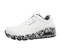 Skechers Women's Jgoldcrown Uno Love Low-Top Sneakers, White Black, 5 UK