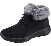 Skechers Women's On-the-GO Joy - Plush Dreams Boots in Black/Gray, Size 3 | Leather/Textile