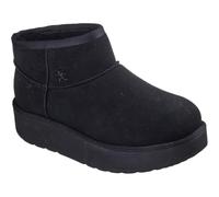 Skechers Women's KEEP COZY Boot, Black Suede/Faux Fur, 6 UK