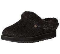 Skechers Women's Keepsakes - Ice Angel Low Top Slippers, Black Black Cable Knit Sweater Faux Fur Trim Bbk, 5 UK
