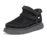 Skechers Women's Keepsakes Lite Winter SnugAnkle Boot | Casual bootie, Slip-ins, Memory Foam footbed, Suede upper treated with 3M Scotchgard, Faux shearling trim and lining