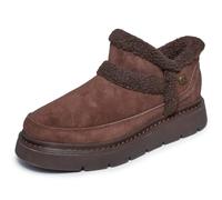 Skechers Women's Keepsakes Lite Winter SnugAnkle Boot | Casual bootie, Slip-ins, Memory Foam footbed, Suede upper treated with 3M Scotchgard, Faux shearling trim and lining