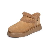 Skechers Women's Keepsakes Lite Winter SnugAnkle Boot | Casual bootie, Slip-ins, Memory Foam footbed, Suede upper treated with 3M Scotchgard, Faux shearling trim and lining