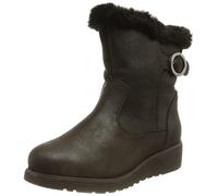 Skechers Women's Keepsakes Wedge Comfy Winter Fashion Boot, Black Microleather/Faux Fir, 5 UK