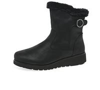 Skechers Women's Keepsakes Wedge Comfy Winter Fashion Boot, Black Microleather/Faux Fir, 6 UK