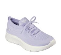 Skechers Womens Knit Fixed Lace Slip On Trainers in Lavender - Purple - Size UK 3.5