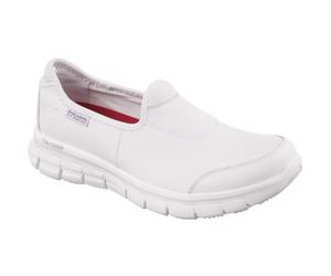 Skechers Womens/Ladies Sure Track Slip Resistant On Work Safety Shoes - White Leather - Size UK 5